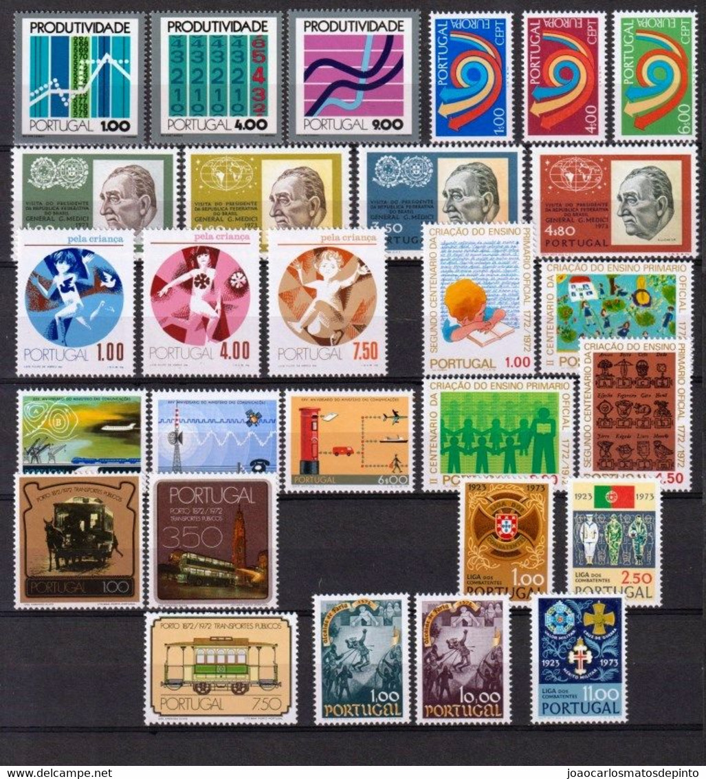 Portugal 1973 (ANO COMPLETO)- MNH (PTS10655) ** - Annate Complete