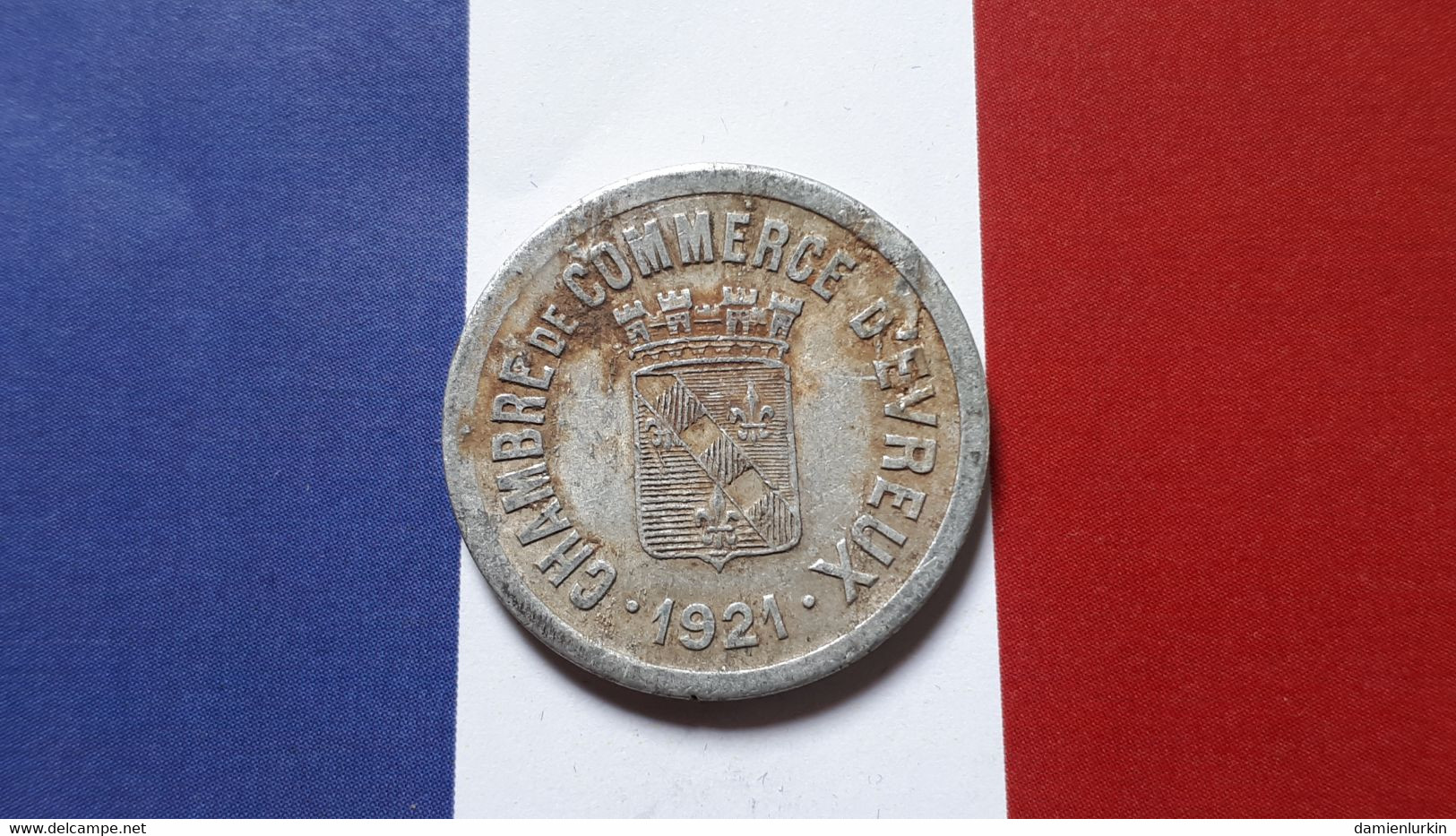 FRANCE EVREUX 25 CENTIMES NECESSITE 1921 CHAMBRE DE COMMERCE - Monétaires / De Nécessité