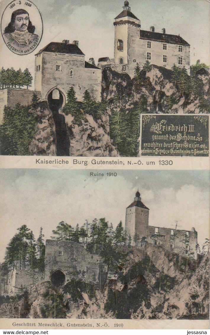 AK - GUTENSTEIN - Kaiserlichen Burg Von Friedrich III Und Ruine 1910 - Wiener Neustadt