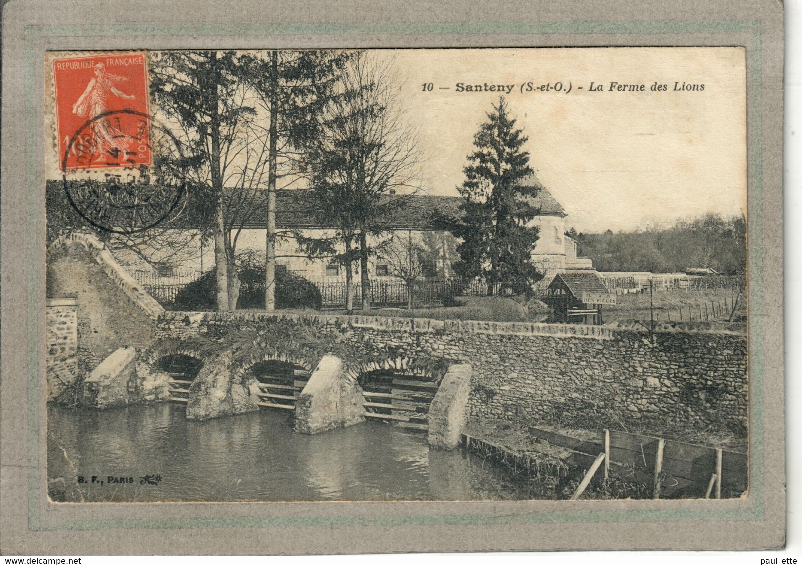 CPA - (94) SANTENY - Aspect De L'accès à La Ferme Des Lions Par Le Pont Sur Le Réveillon En 1907 - Santeny
