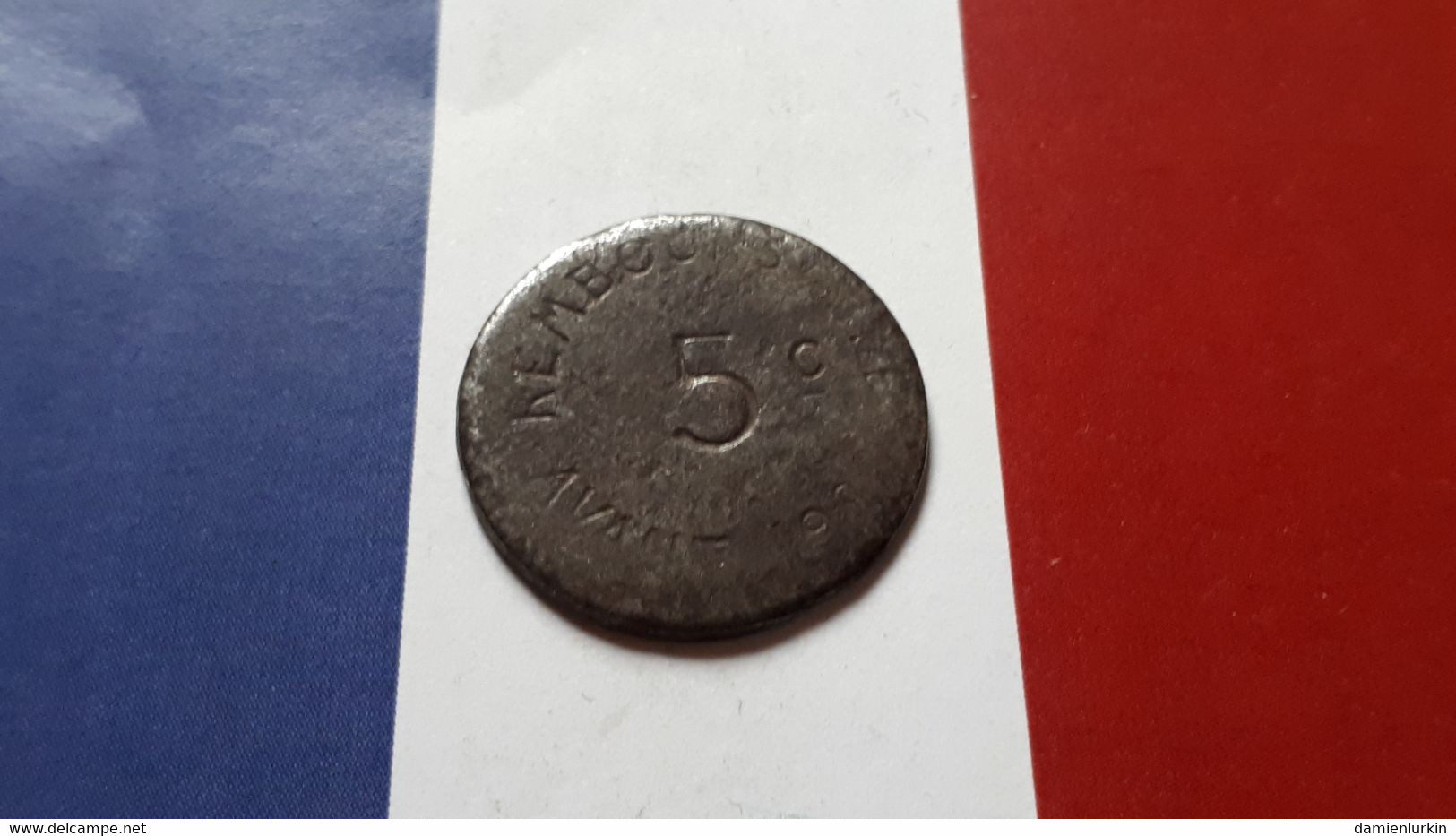 FRANCE BAYONNE 5 CENTIMES NECESSITE 1917-1922 CHAMBRE DE COMMERCE FER FRAPPE MONNAIE - Monétaires / De Nécessité