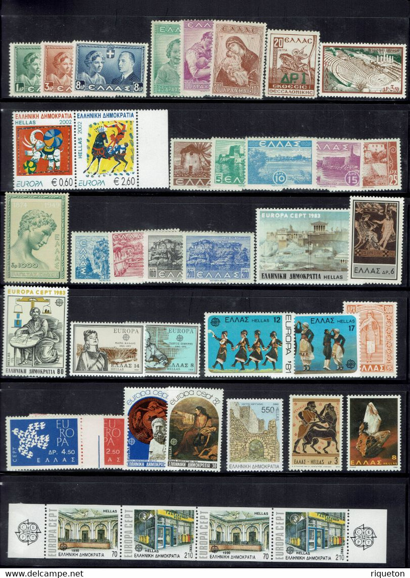 Grèce - Lot De 53 Timbres Différents Neufs, Sans Charnières Ou Avec Charnières Légères - TB - - Sammlungen