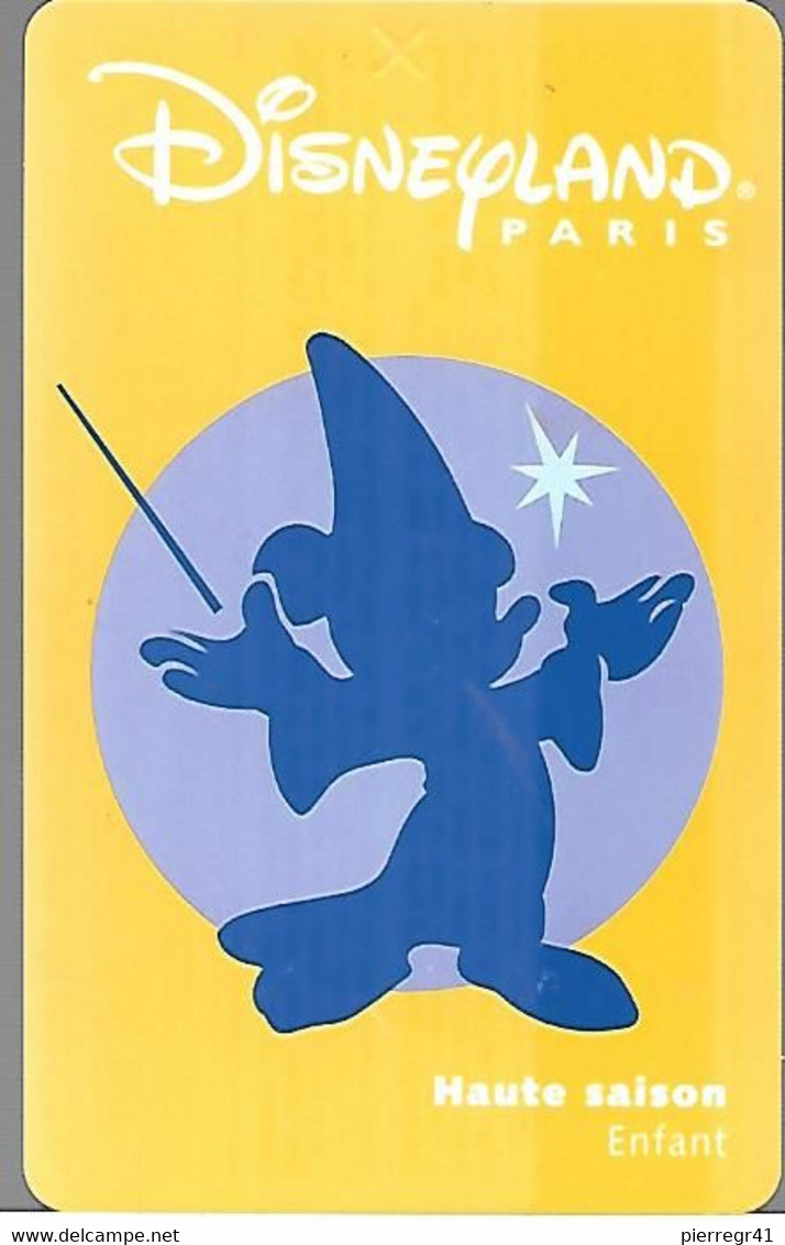 PASS--DISNEYLAND-1998-MICKEY ENFANT--V°-SPEOS-98032M-Valide Le Groupe Scolaire- TBE - Disney-Pässe