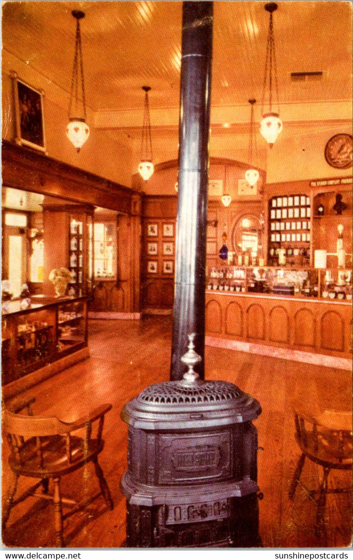 California Anaheim Disneyland Upjohn's Drugstore Pot-Bellied Stove And Hanging Chandeliers - Anaheim