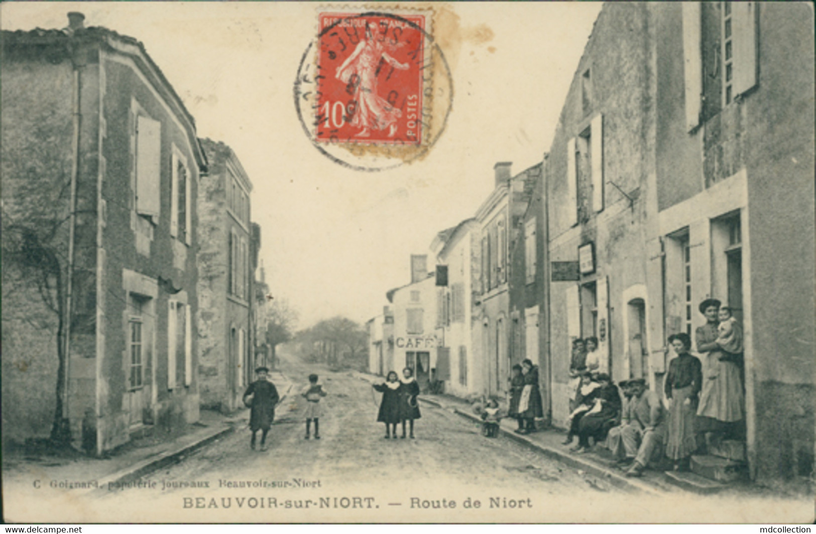 79 BEAUVOIR SUR NIORT / Route De Niort / BELLE CARTE ANIMEE - Beauvoir Sur Niort