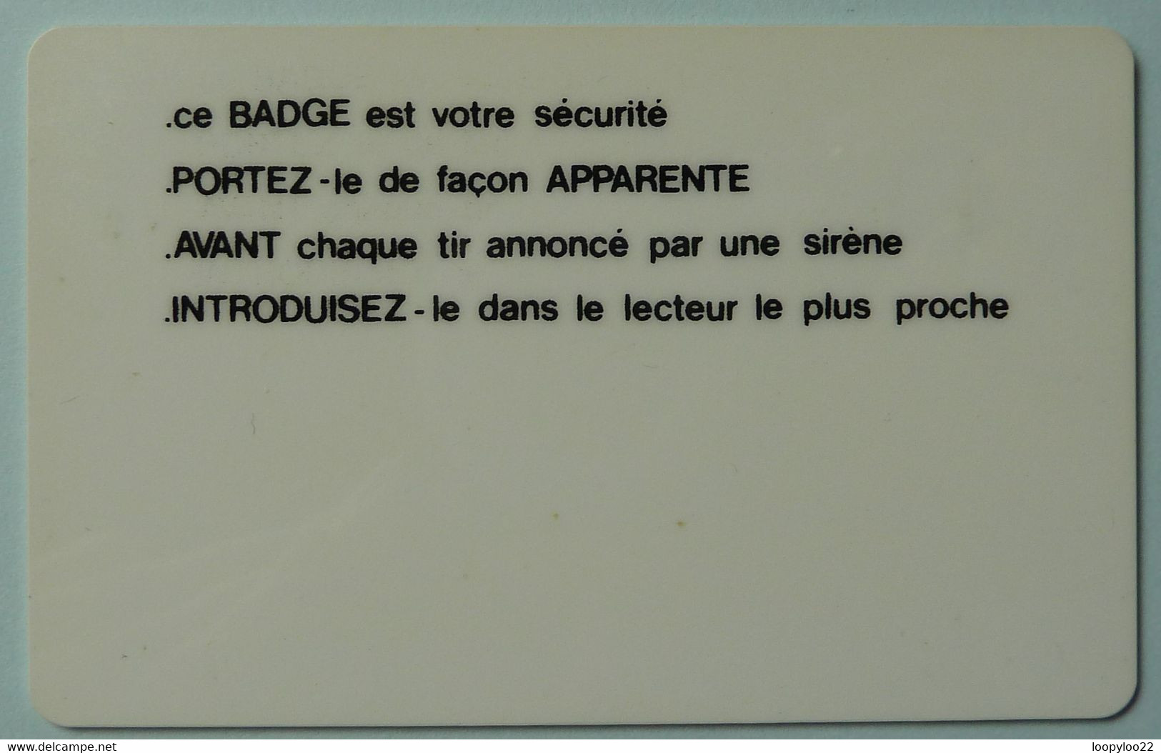 FRANCE - Bull Chip - Smartcard - Cea Cesta H - Security Badge Access Key - Used - Ad Uso Interno