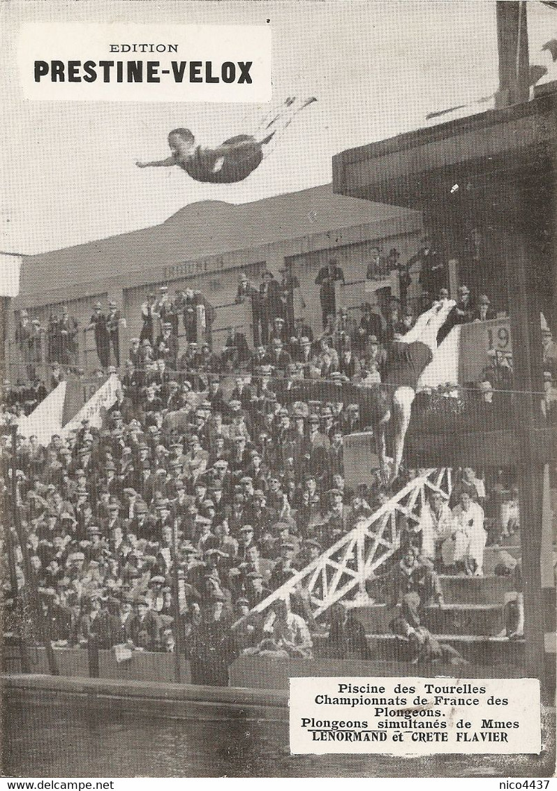 Photo Paris Stade Des Tourelles  Championnat De France Des Plongeons Lenormand Crete Flavier - Kunst- Und Turmspringen