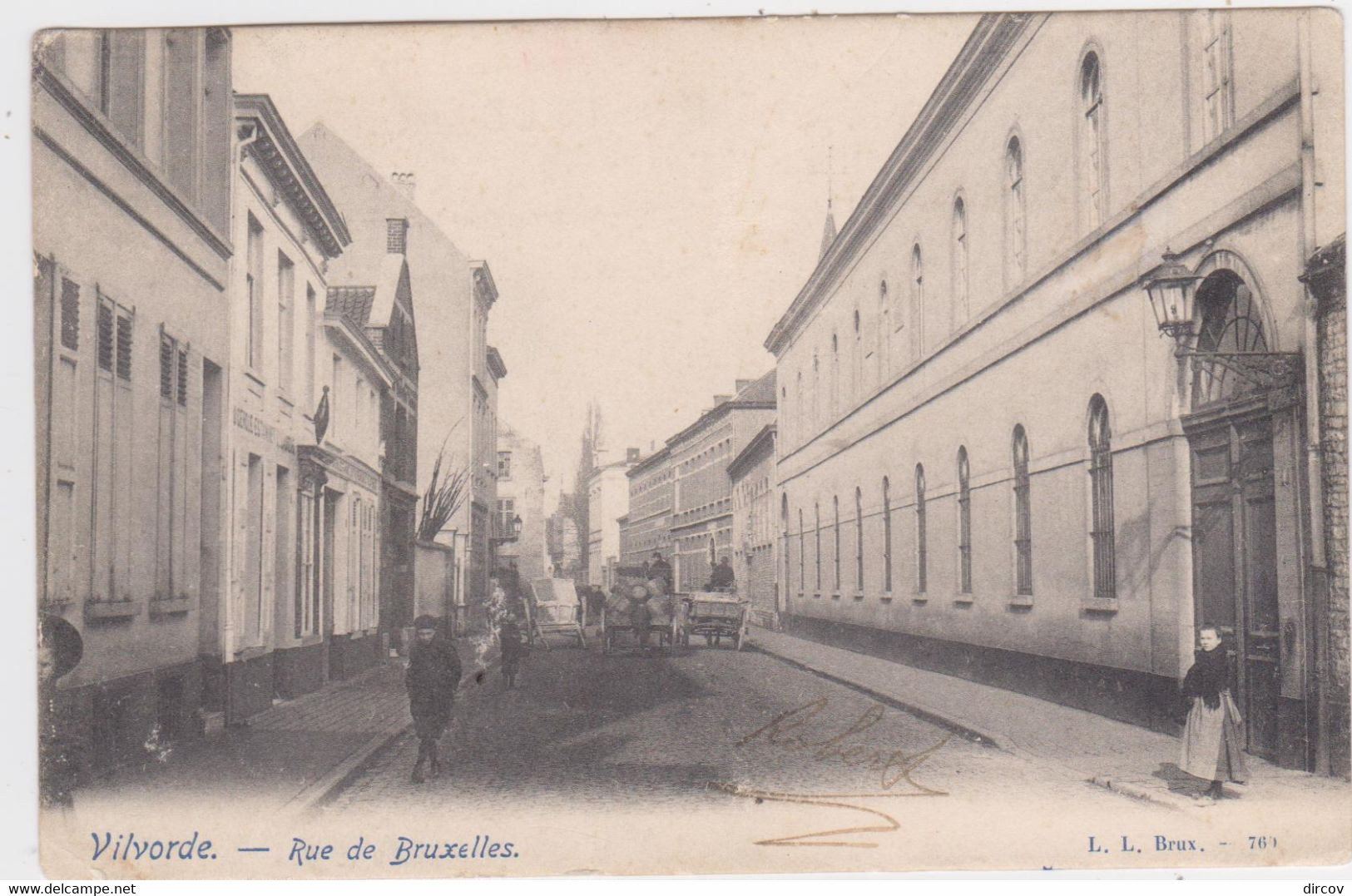 Vilvoorde - Brusselse Straat (L.L. No 760) (gelopen Kaart Van Voor 1900 Met Zegel) - Vilvoorde