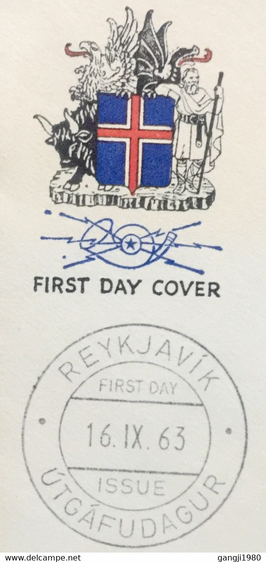 ICELAND 1963, EUROPA ,COAT OF ARM ,  2 STAMPS SET FDC - Cartas & Documentos