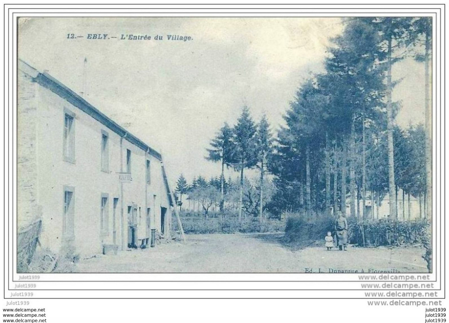 EBLY ..-- MILITARIA . L' Entrée Du Village . 1918 Vers LA ROCHE SUR YON ( Mr GUERIN , Serrurier ) . Voir Verso . - Léglise