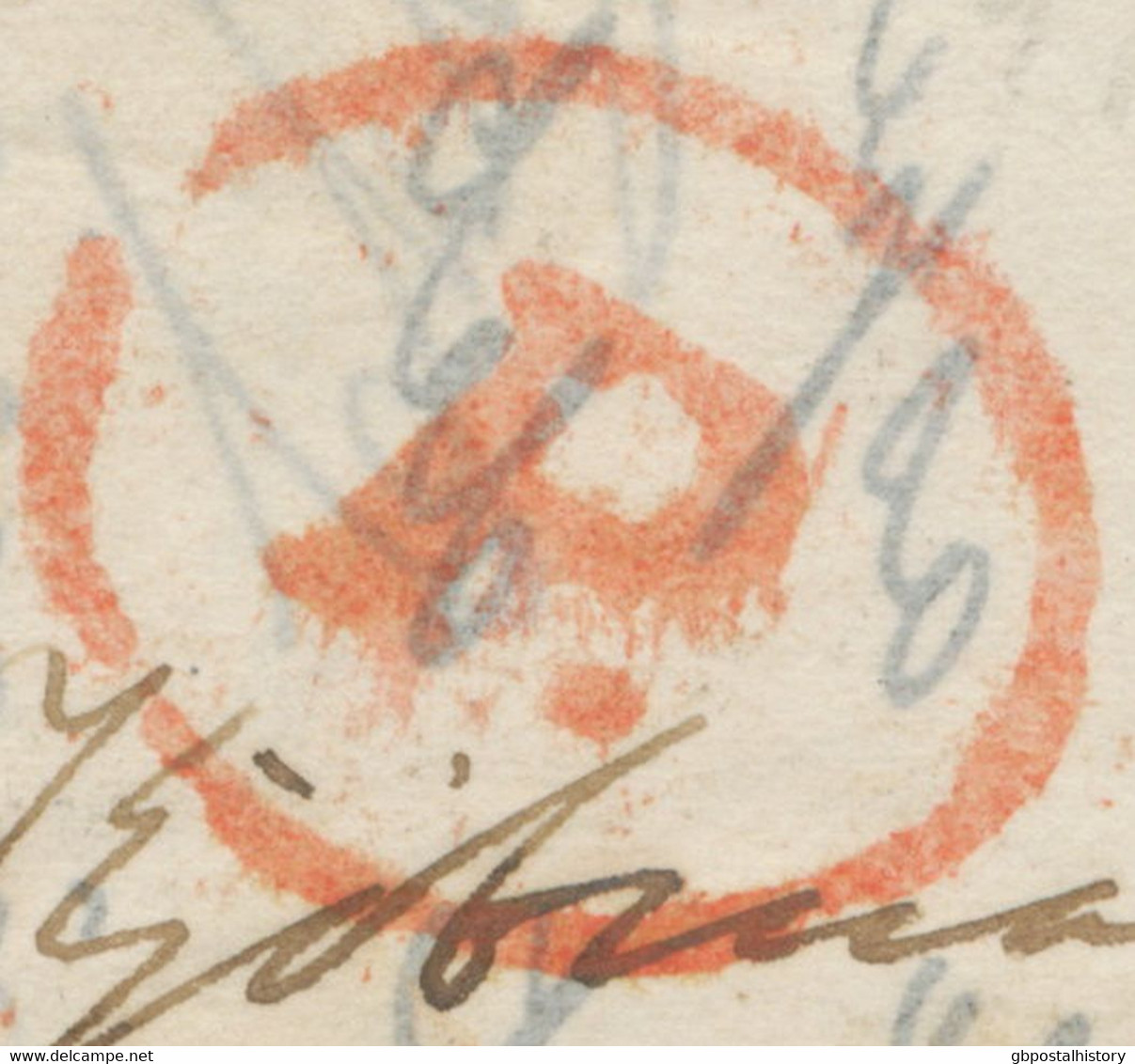 GB 1858, QV 1 D Red Stars (GH) Together With 4 D Rose-carmin On Very Fine Cover Tied By Numeral „947“ (HARTLEPOOL) - Lettres & Documents