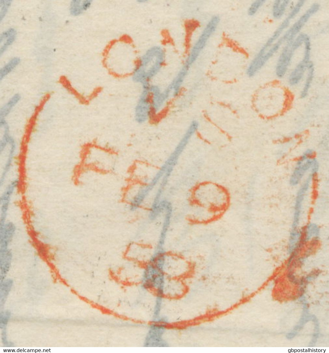 GB 1858, QV 1 D Red Stars (GH) Together With 4 D Rose-carmin On Very Fine Cover Tied By Numeral „947“ (HARTLEPOOL) - Brieven En Documenten