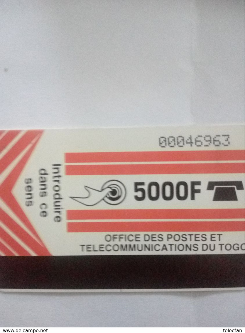 TOGO FIRST ISSUE RED 5000F UT - Togo