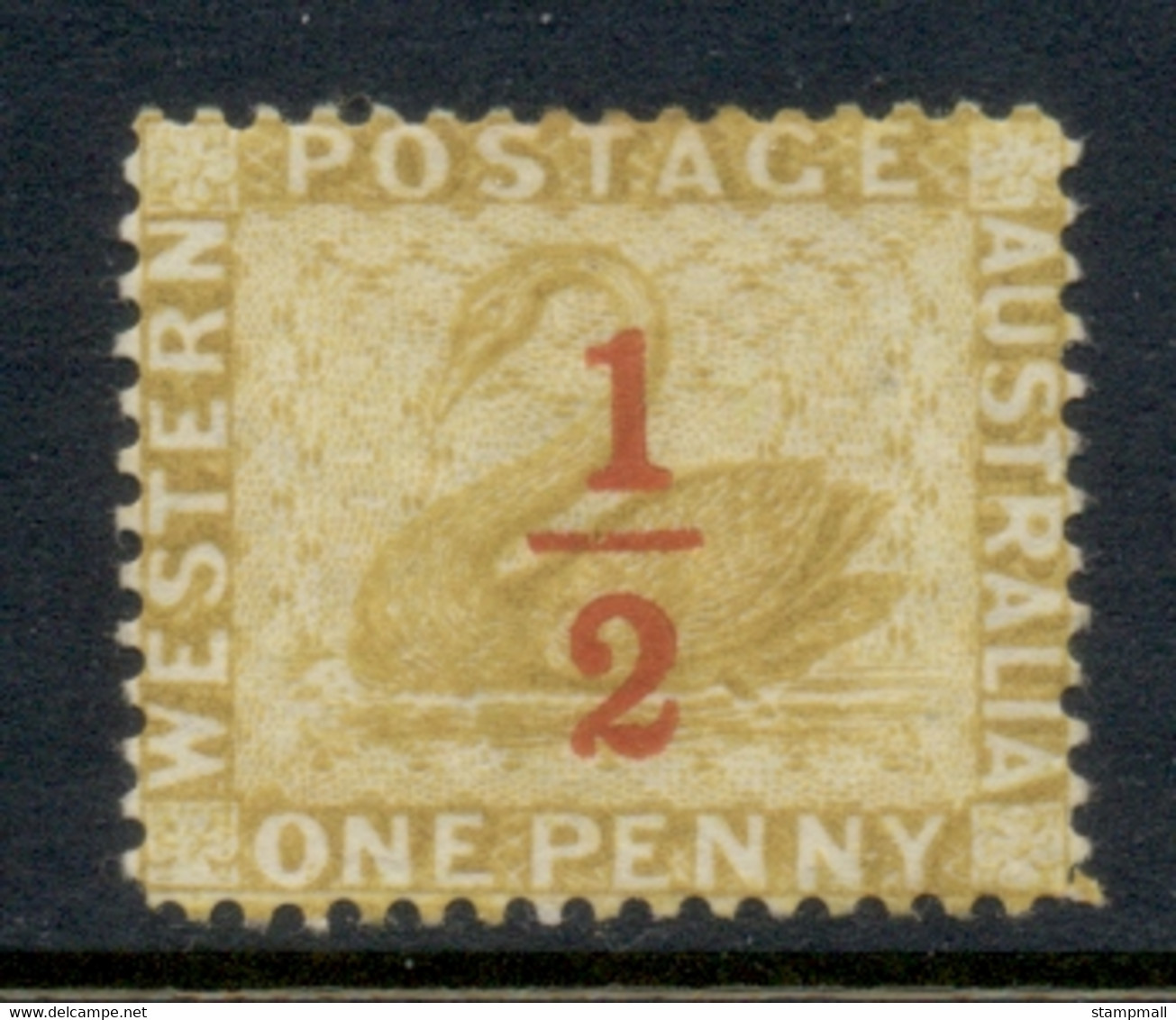 WA 1884 Swan Opt 0.5d Perf 14 (light Tone Spots) MLH - Neufs