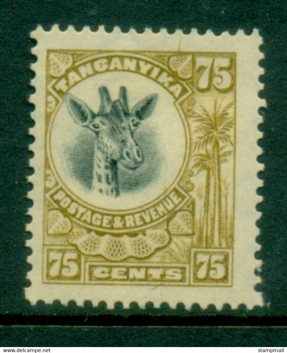 Tanganyika 1922-25 Pictorial Giraffe 75c MLH - Tanganyika (...-1932)