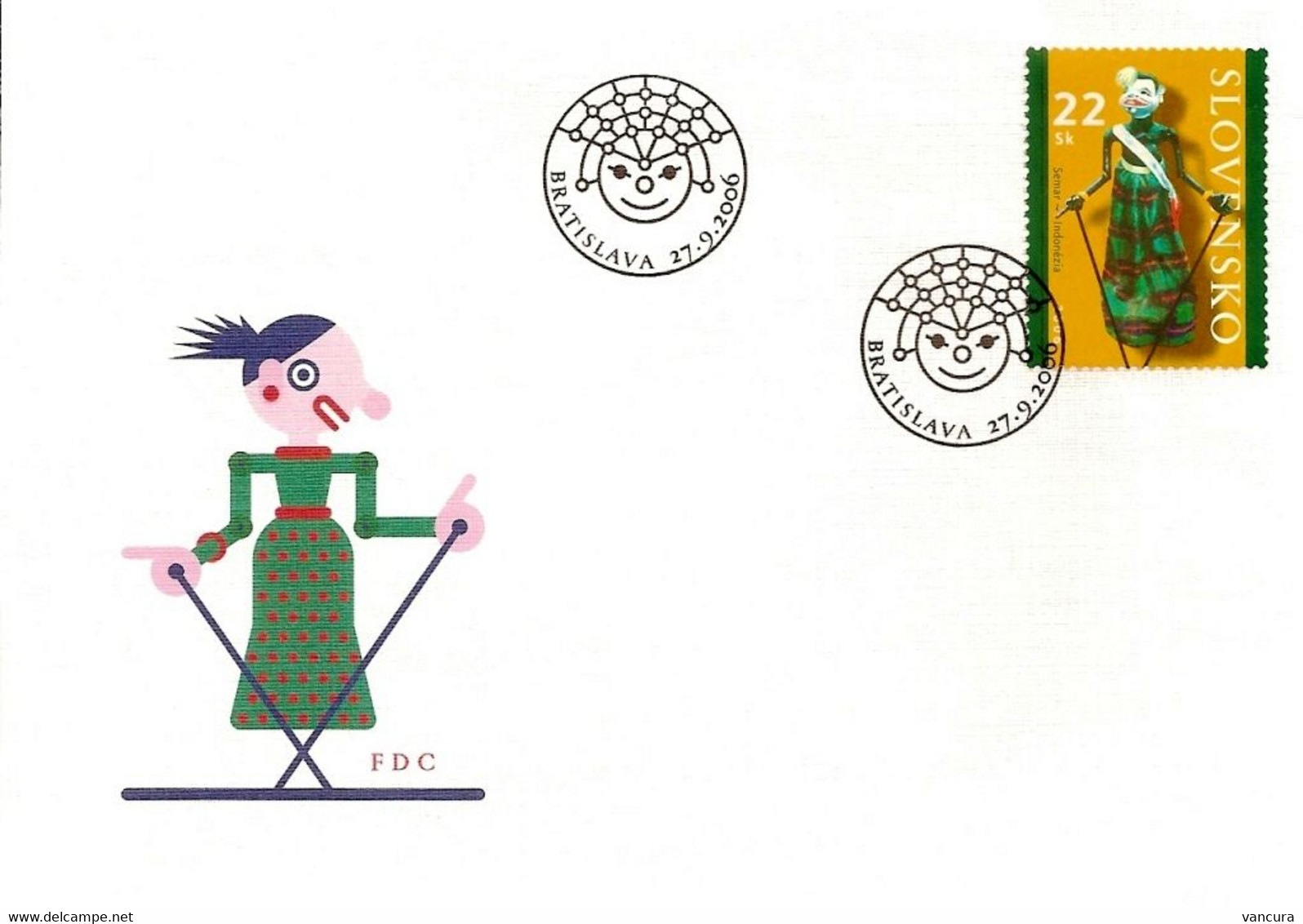 FDC 383-4 Slovakia Puppets - Joint Issue With Indonesia 2006 - Marionnettes