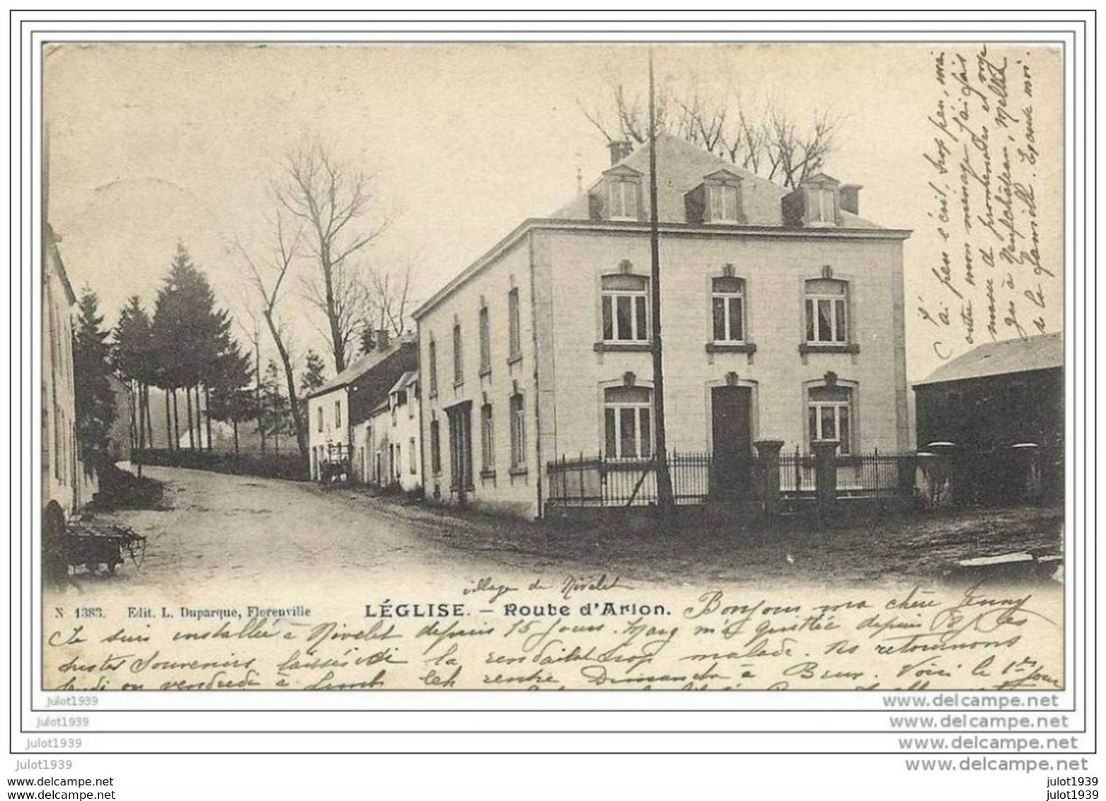 LEGLISE ..--  Route D' ARLON . 1905 De LAVAUX Vers BILSEN ( Mme CUVELIER - CLOES ) . Voir Verso . - Leglise