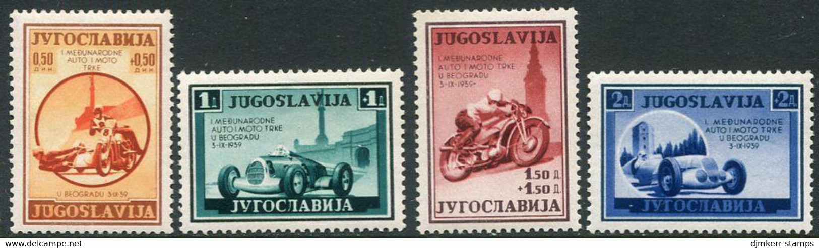 YUGOSLAVIA 1939 International Motor Races LHM / *.  Michel 381-84 - Ongebruikt