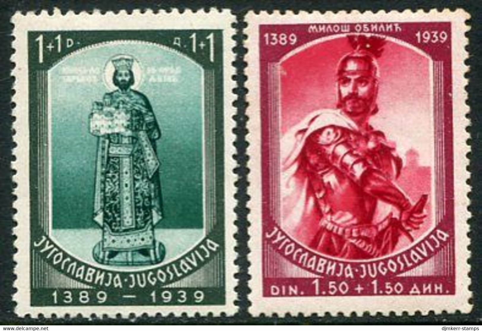 YUGOSLAVIA 1939 Battle Of Kosovo Anniversary  MNH / **.  Michel 379-80 - Unused Stamps