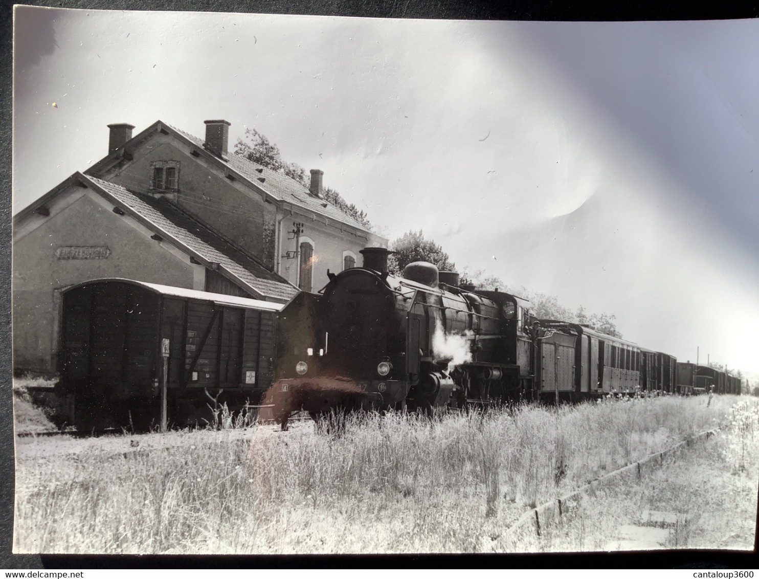 Photo Originale De J.BAZIN : Train  MV De RISLE à PORT- Ste MARIE : En Gare De FUSTEROUAU En 1959 - Trains