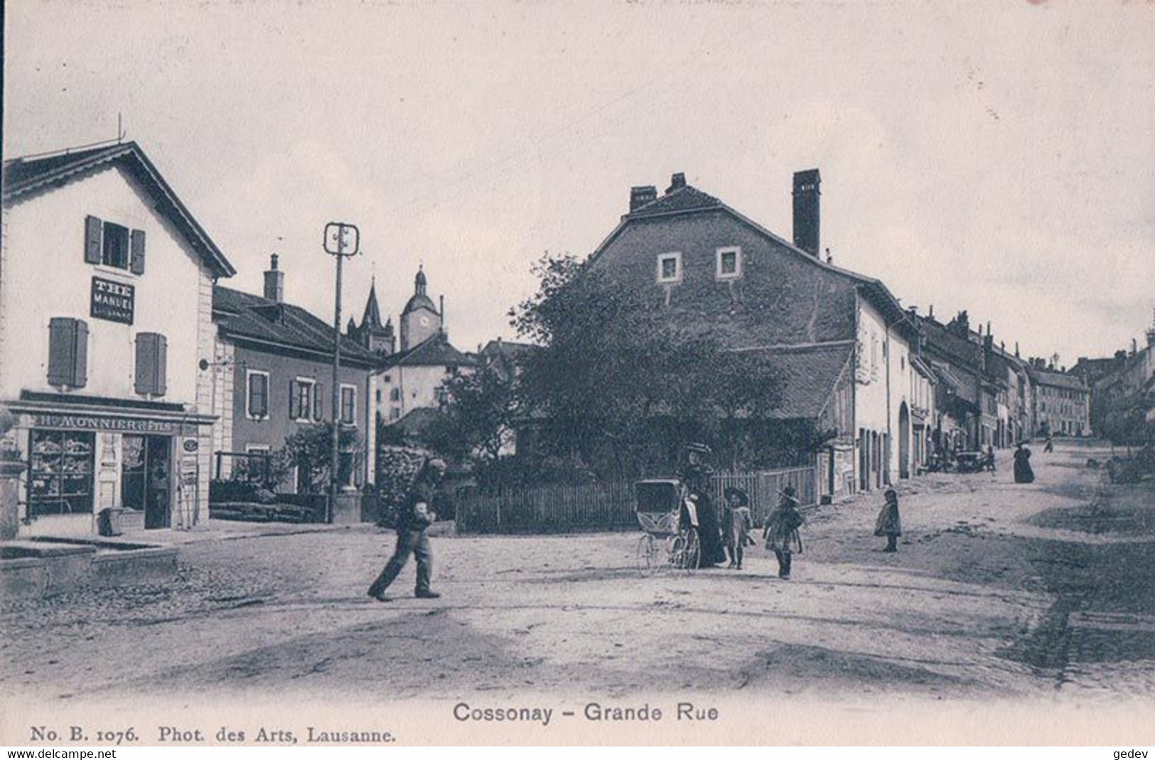 Cossonay VD, Grande Rue Animée, Magasin Henry Monnier (1076) - Cossonay