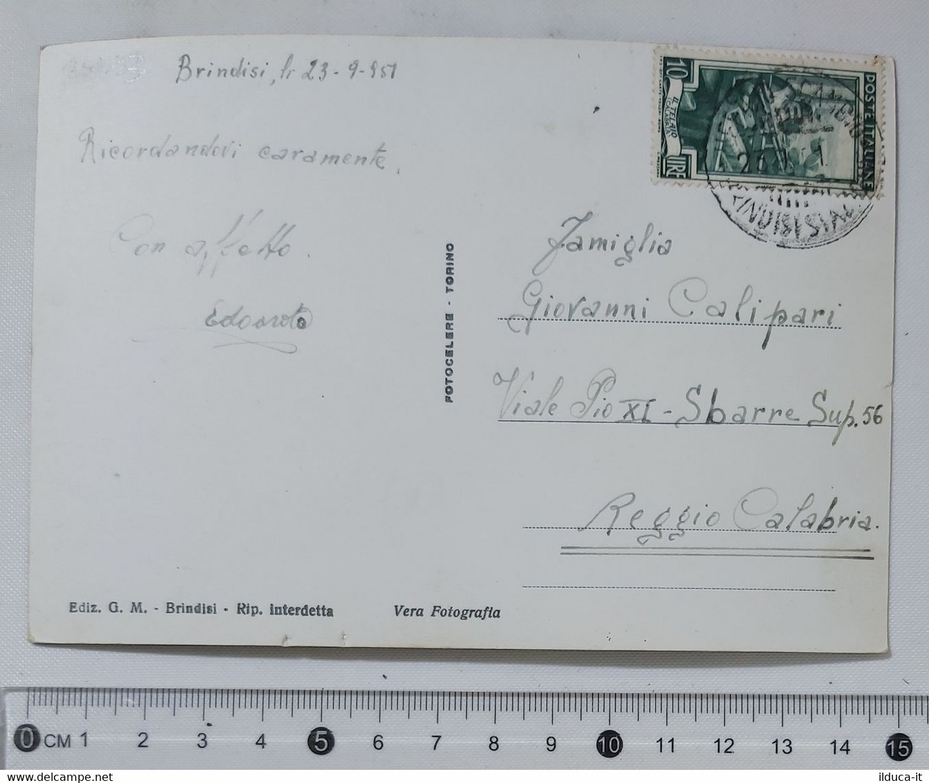 25633 Cartolina - Brindisi - Castello Svevo - VG 1951 - Brindisi