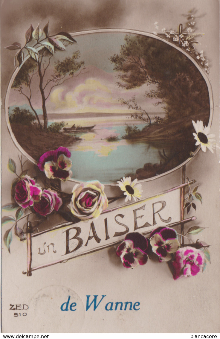 Un Baiser De WANNE / Cachet Postal TROIS PONTS 1921 - Trois-Ponts