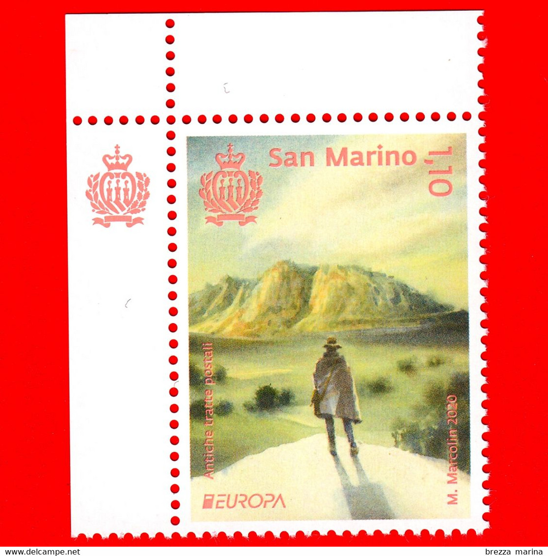 Nuovo - MNH - SAN MARINO - 2020 - Europa – Antiche Tratte Postali - Postiglione Si Dirige Verso Il Monte Titano - 1.10 - Unused Stamps