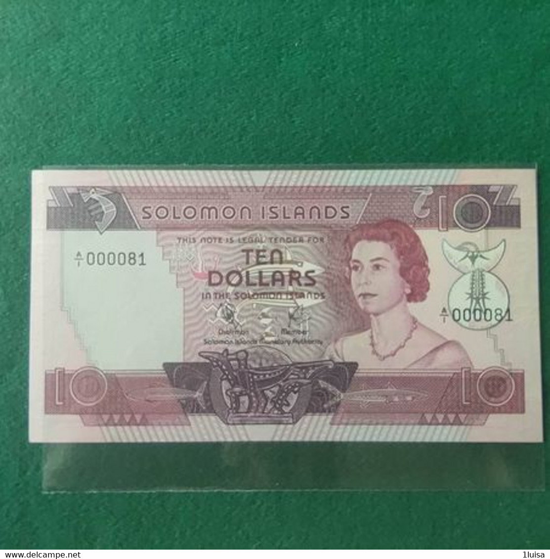 ISOLA SALOMON 10 DOLLARS   1977 - Salomonseilanden