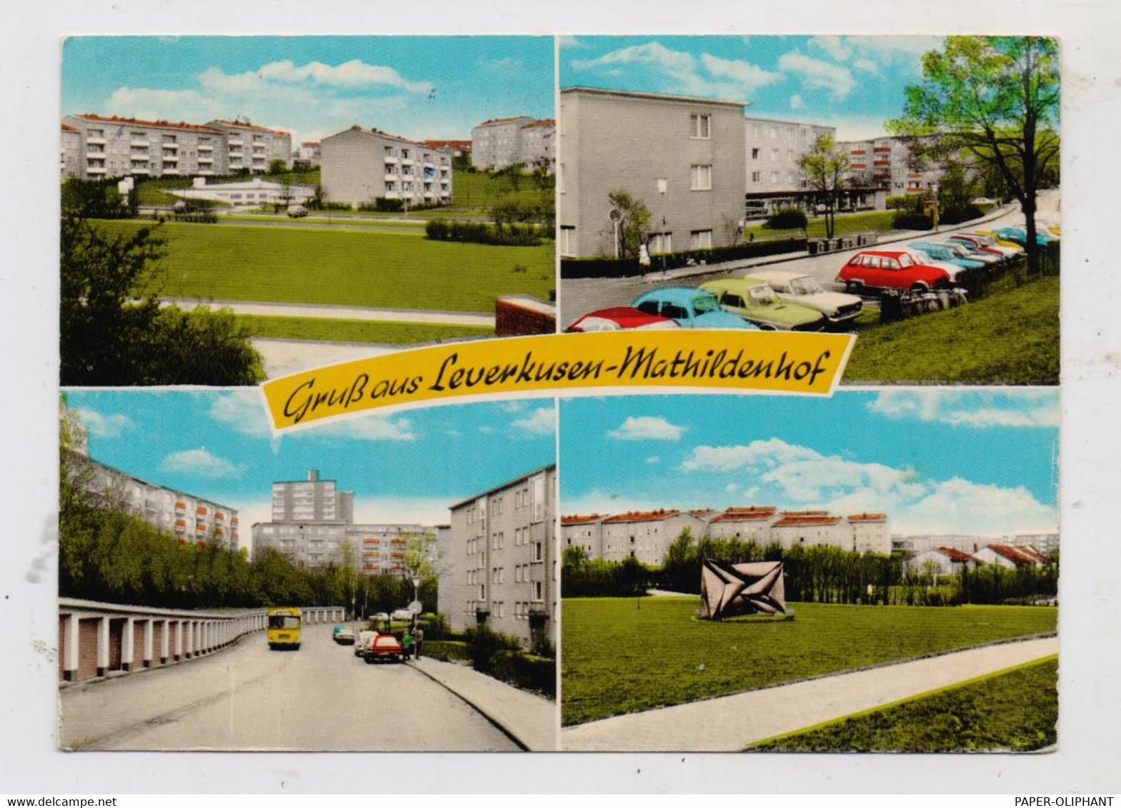 5090 LEVERKUSEN - MATHILDENHOF, Strassenpartien. Omnibus, Oldtimer - Leverkusen