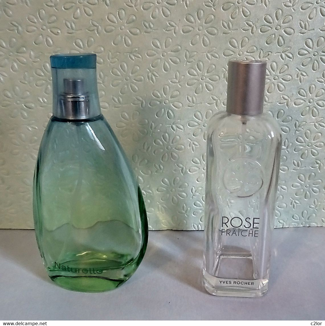 2 Flacons Spray  " Yves ROCHER "  Naturelle Et Rose Fraîche Eau De Toilette 75 Ml Et 100 Ml VIDE/EMPTY - Flesjes (leeg)