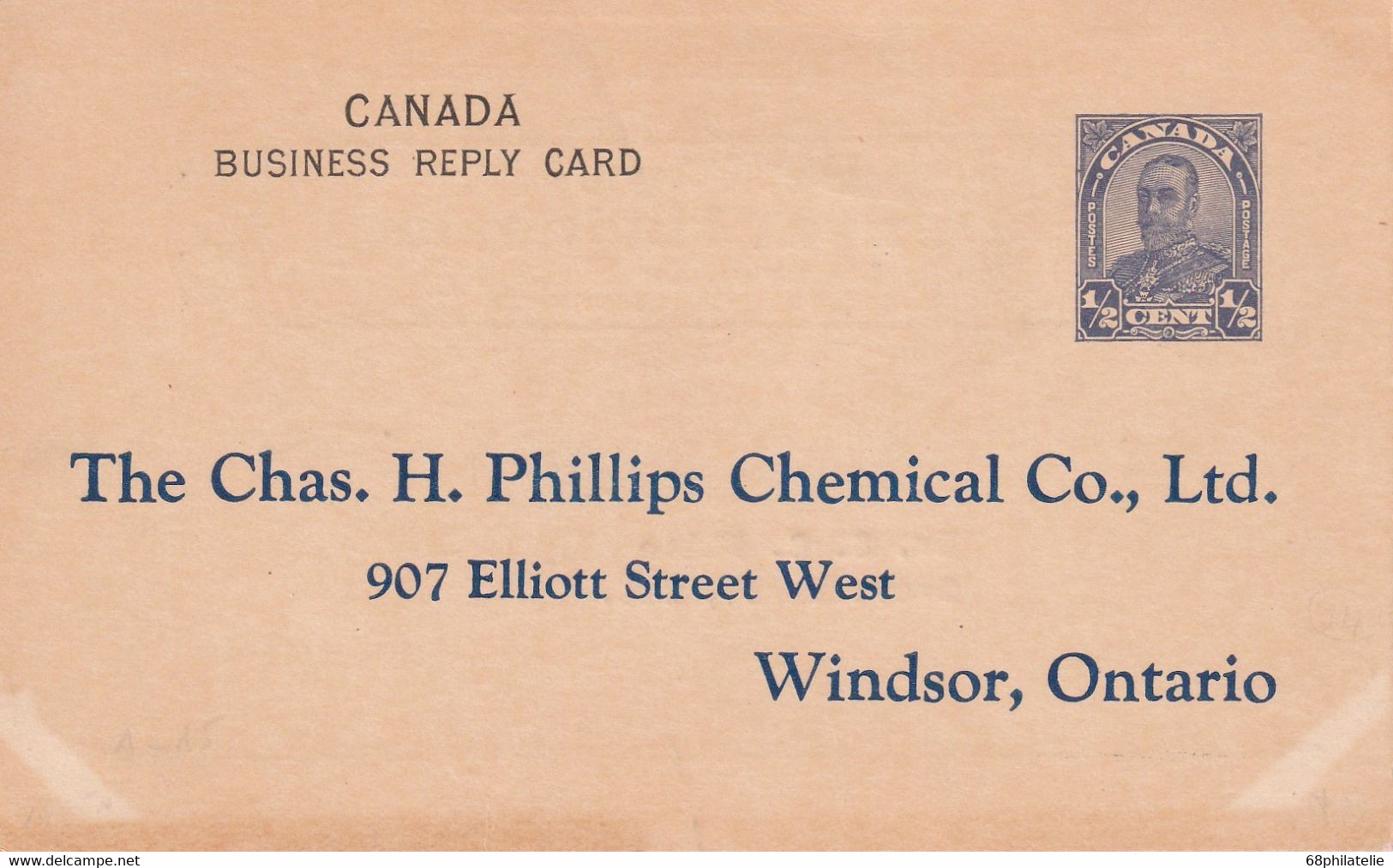 CANADA    ENTIER POSTAL/GANZSACHE/POSTAL STATIONERY  CARTE - 1903-1954 Reyes