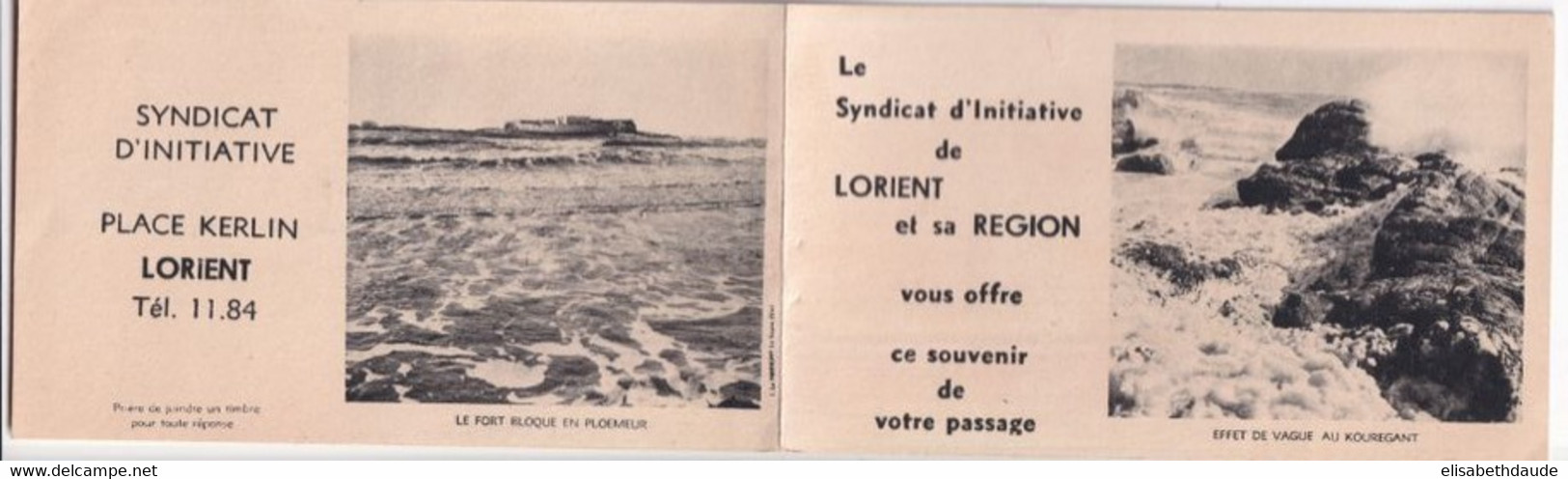 LORIENT (MORBIHAN) - CARNET De 4 VIGNETTES / CINDERELLA  VUES TOURISTIQUES - Blocs & Carnets