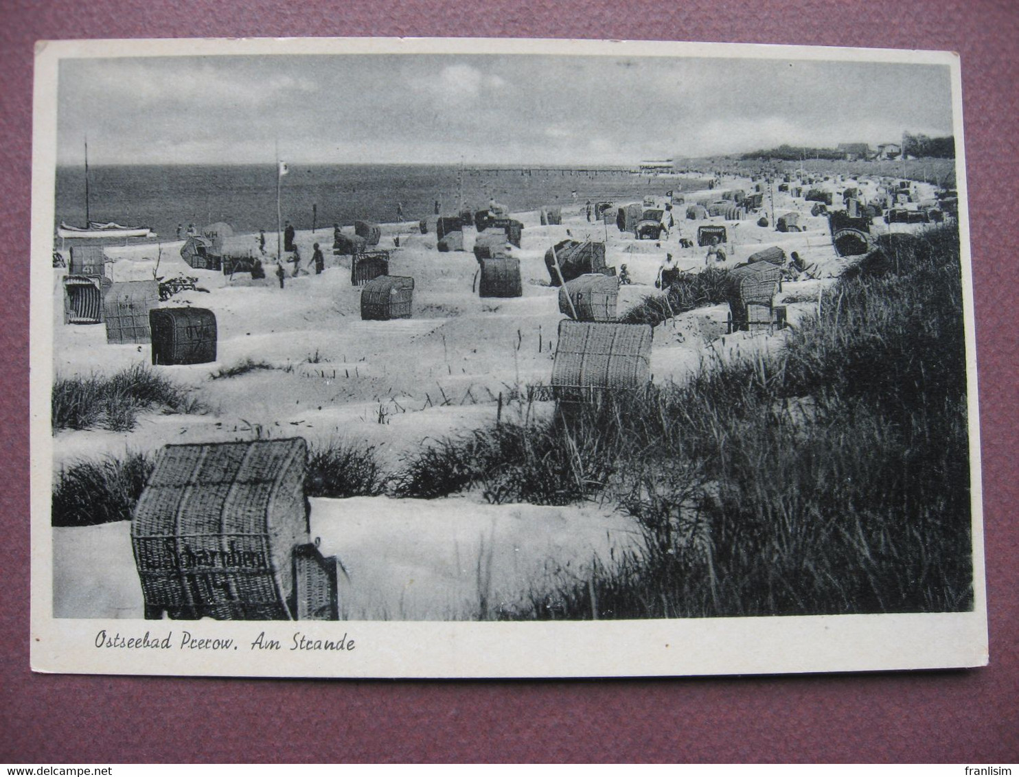 CPA  Ostseebad PREROW DARSS Strand.  Am Strande CABINES DE PLAGE BAIN En OSIER - Fischland/Darss