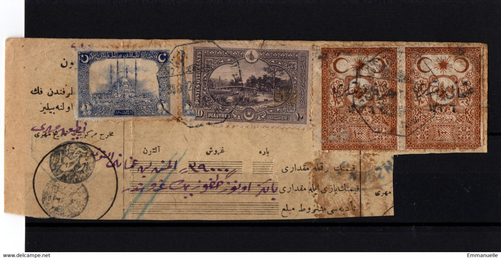 1920-1921 Isf:981 2 X 100 Krs +10 Krs +1 Krs - 1920-21 Anatolië