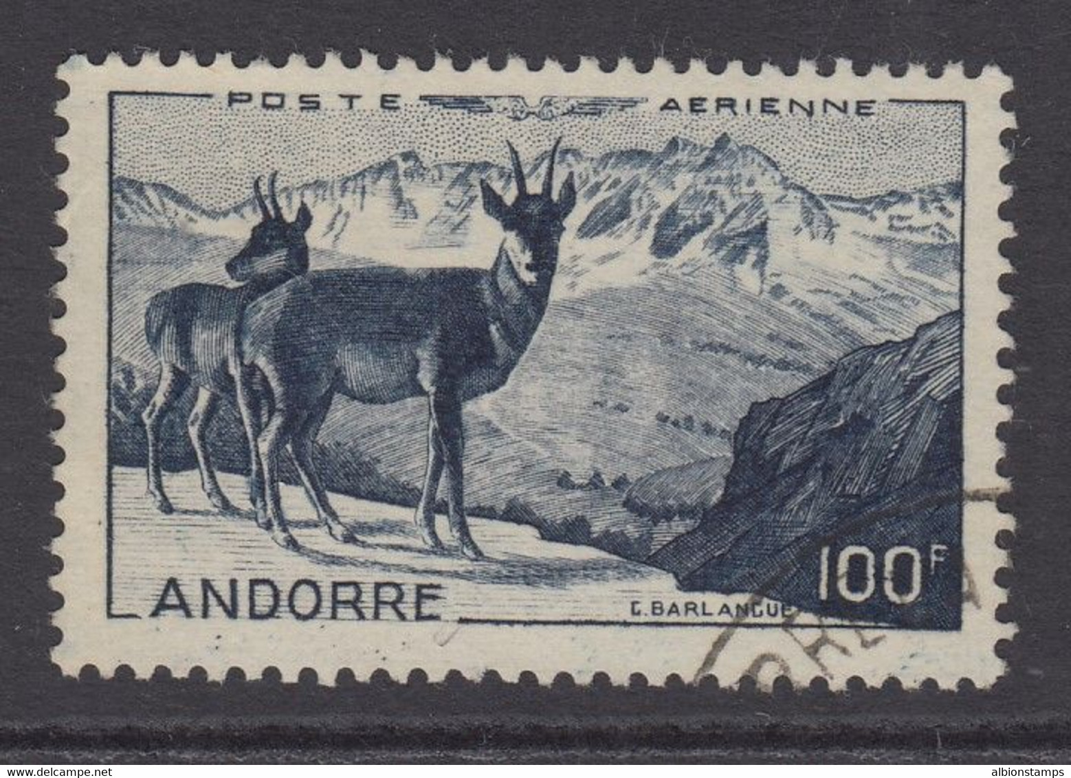 Andorra, Scott C1 (Yvert PA1), Used - Luchtpost