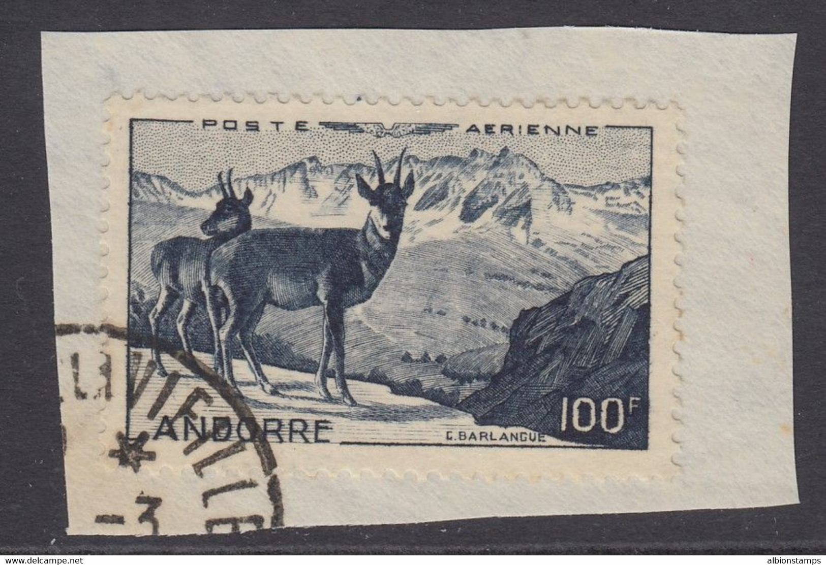 Andorra, Scott C1 (Yvert PA1), Used - Airmail