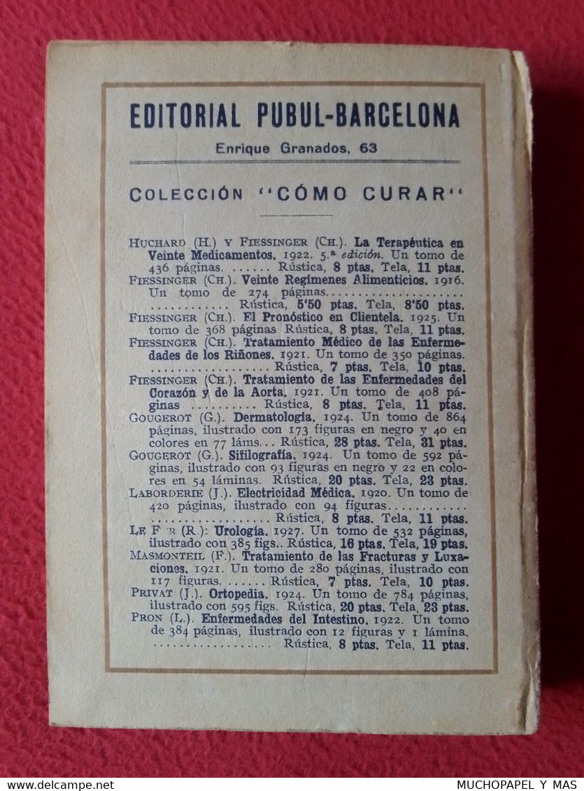 ANTIGUO LIBRO NEUROLOGÍA A. TOURNAY BARCELONA 1927 EDITORIAL PUBUL BIBLIOTECA LA PRÁCTICA MÉDICA XI, MEDICINA.... - Craft, Manual Arts