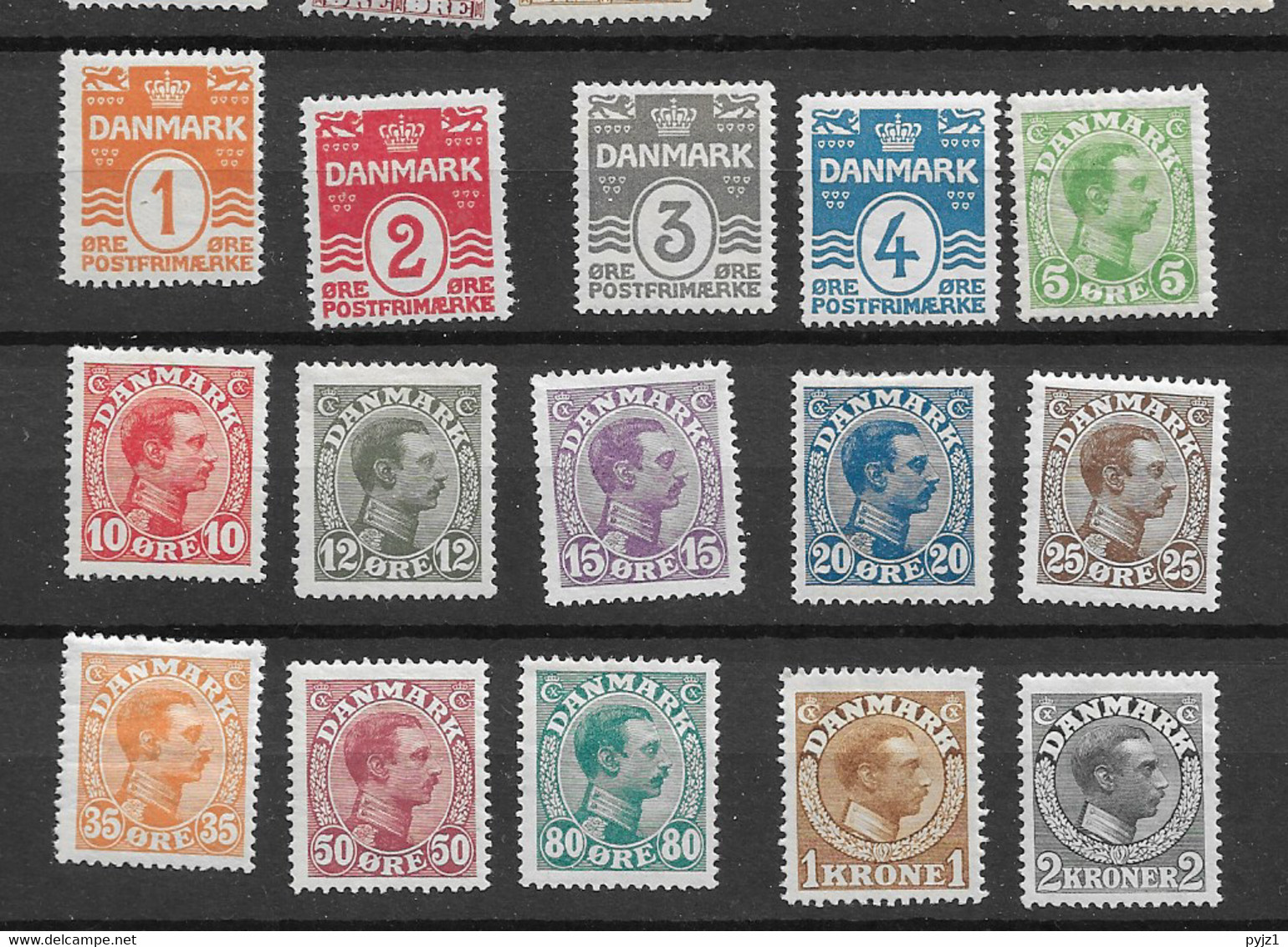 1912 MH Denmark Mi 76-76, 77-80, 99 - Neufs