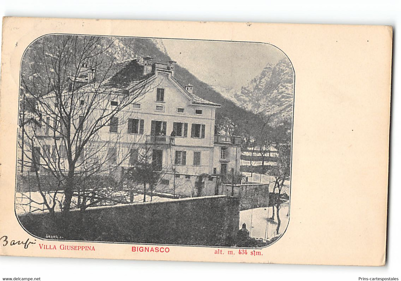 CPA Suisse Tessin Bignasco Villa Giuseppina - Bignasco