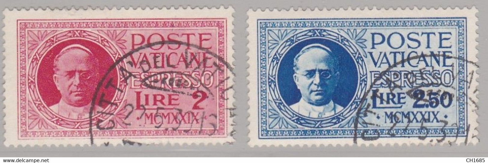 VATICAN :  Timbres Pour Lettre Par Express Yvert 1 Et 2 (o) Cote 40 € - Eilsendung (Eilpost)