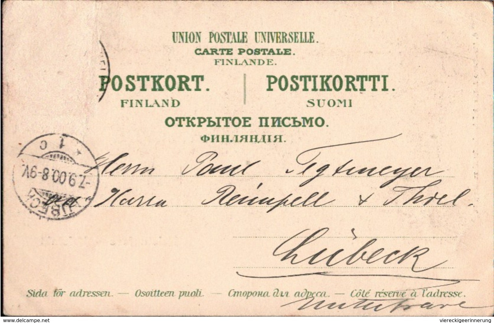 ! Alte Ansichtskarte Finnland Helsinki, Mondscheinkarte, Finland, 1900 - Finlandia