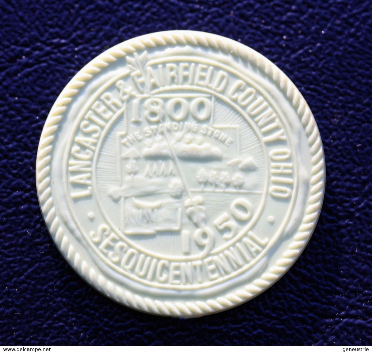 Beau Jeton De Nécessité 1800-1950 "10 Cent - Sesqui-centenal Souvenir Token - Lancaster & Fairfield County Ohio - USA - Noodgeld