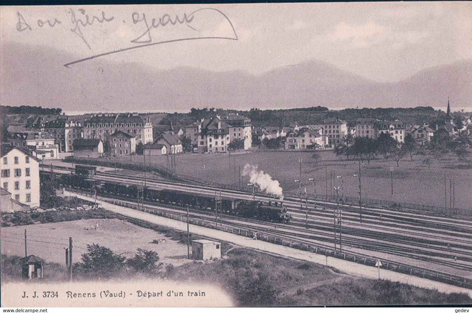 Renens VD, Chemin De Fer, Gare Et Train à Vapeur (3734) - Renens