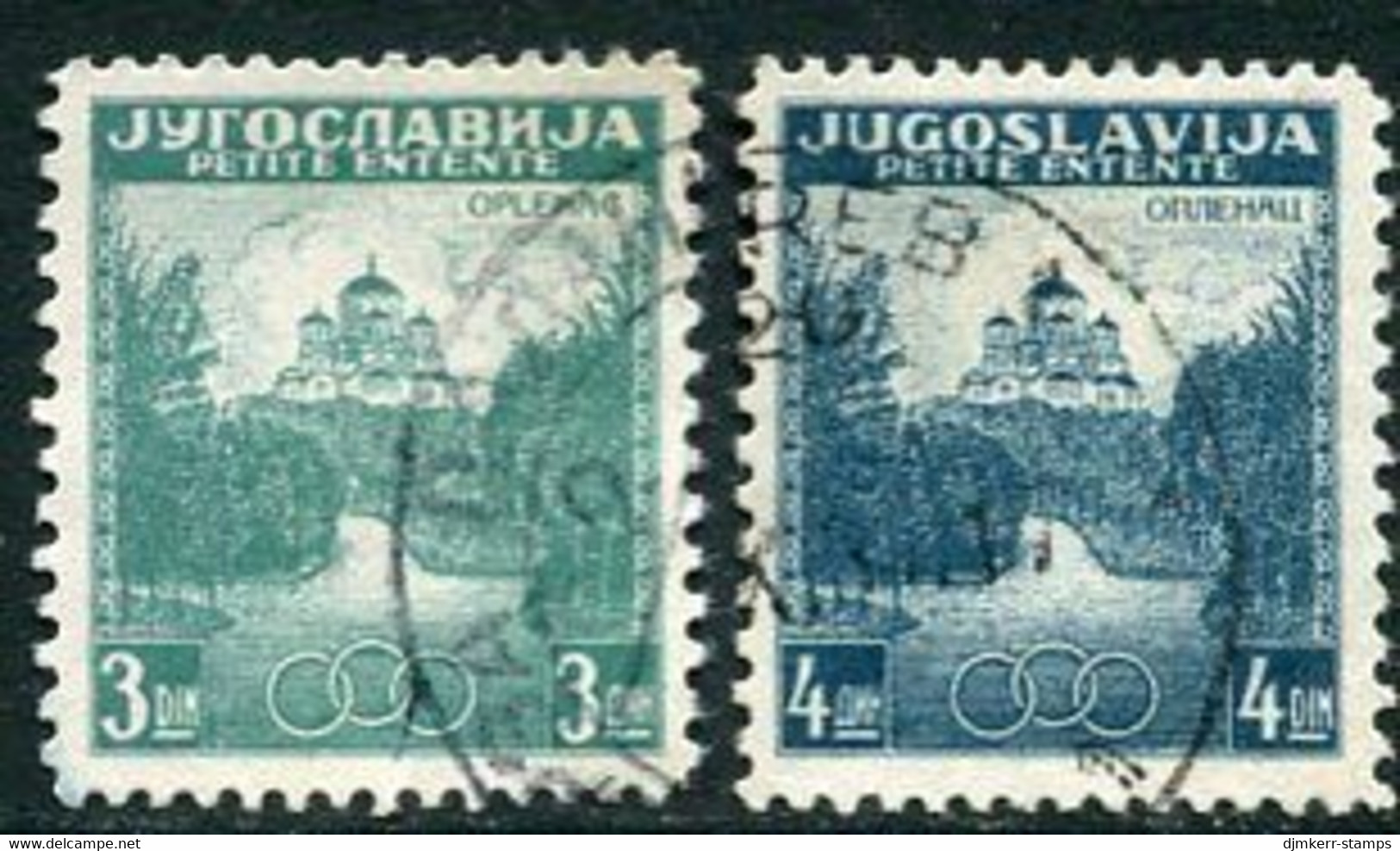 YUGOSLAVIA 1937 Little Entente Used  Michel 334-35 - Usati