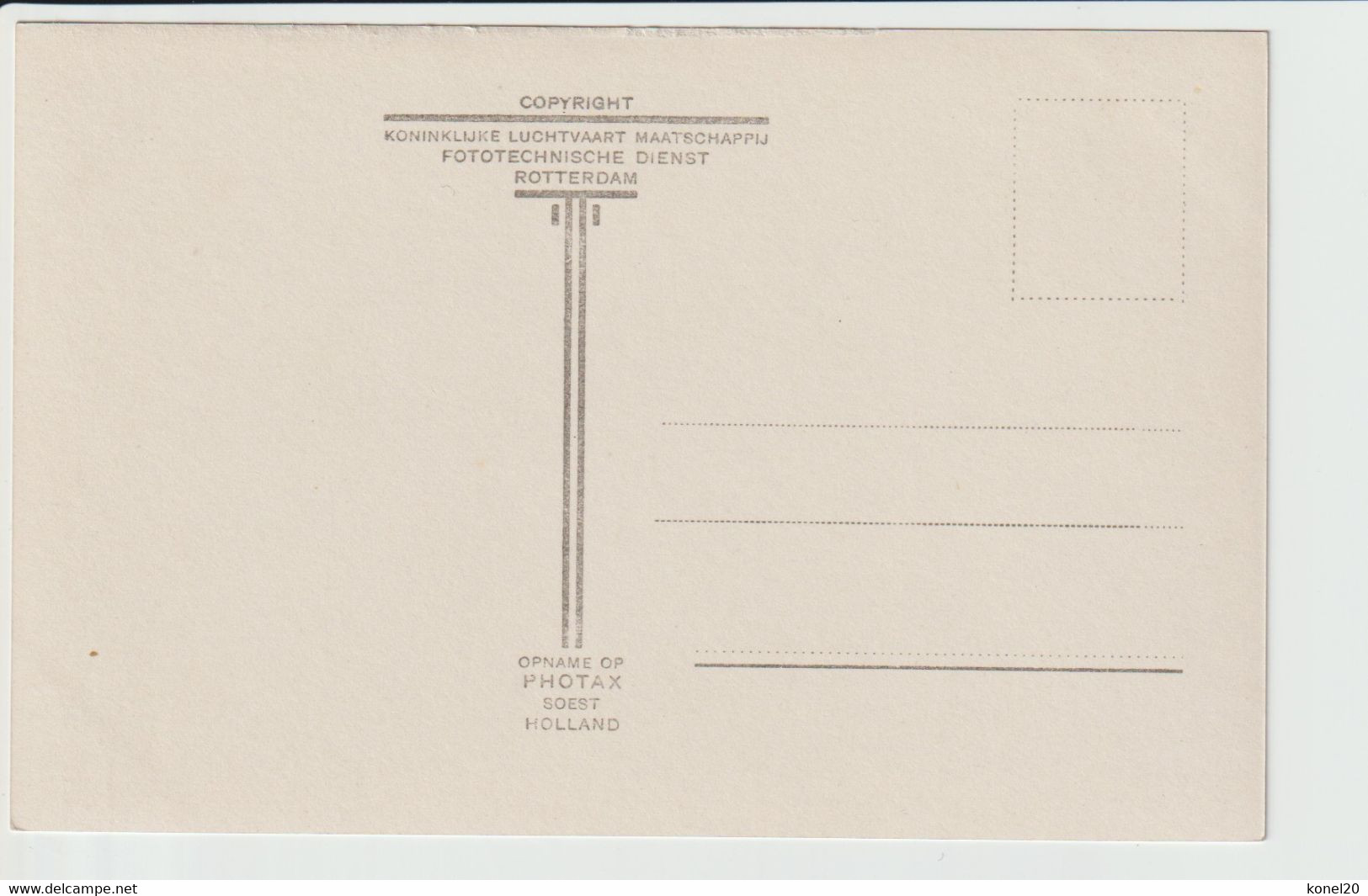 Vintage Rppc KLM K.L.M. Fokker F-7A Aircraft Registration PH-AET - 1919-1938: Entre Guerres