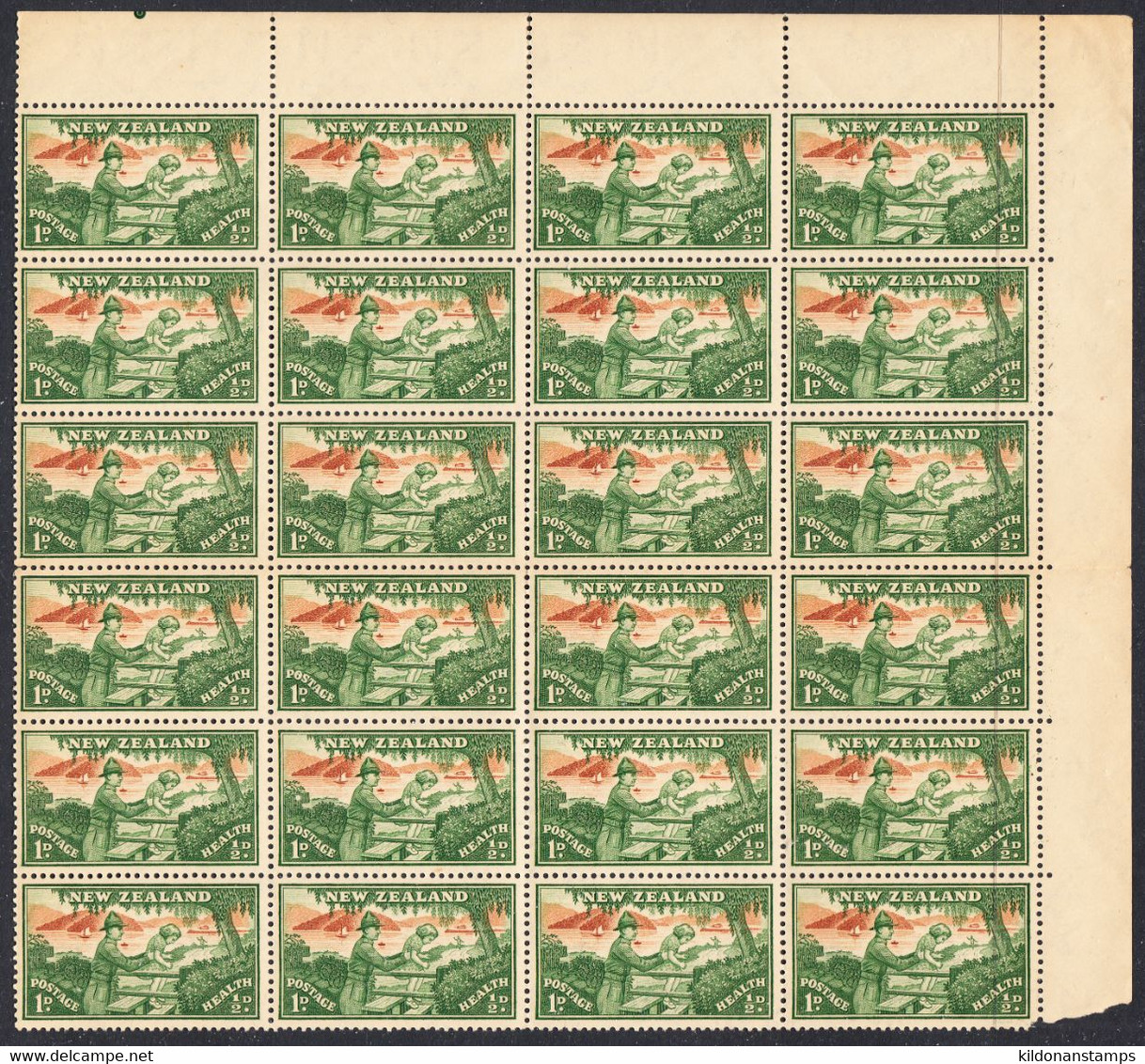 New Zealand 1946 Health, Mint No Hinge, Blocks Of 24, Sc# ,SG 678-679 - Neufs