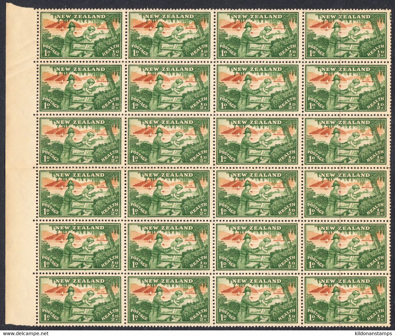 New Zealand 1946 Health, Mint No Hinge, Blocks Of 24, Sc# ,SG 678-679 - Nuovi