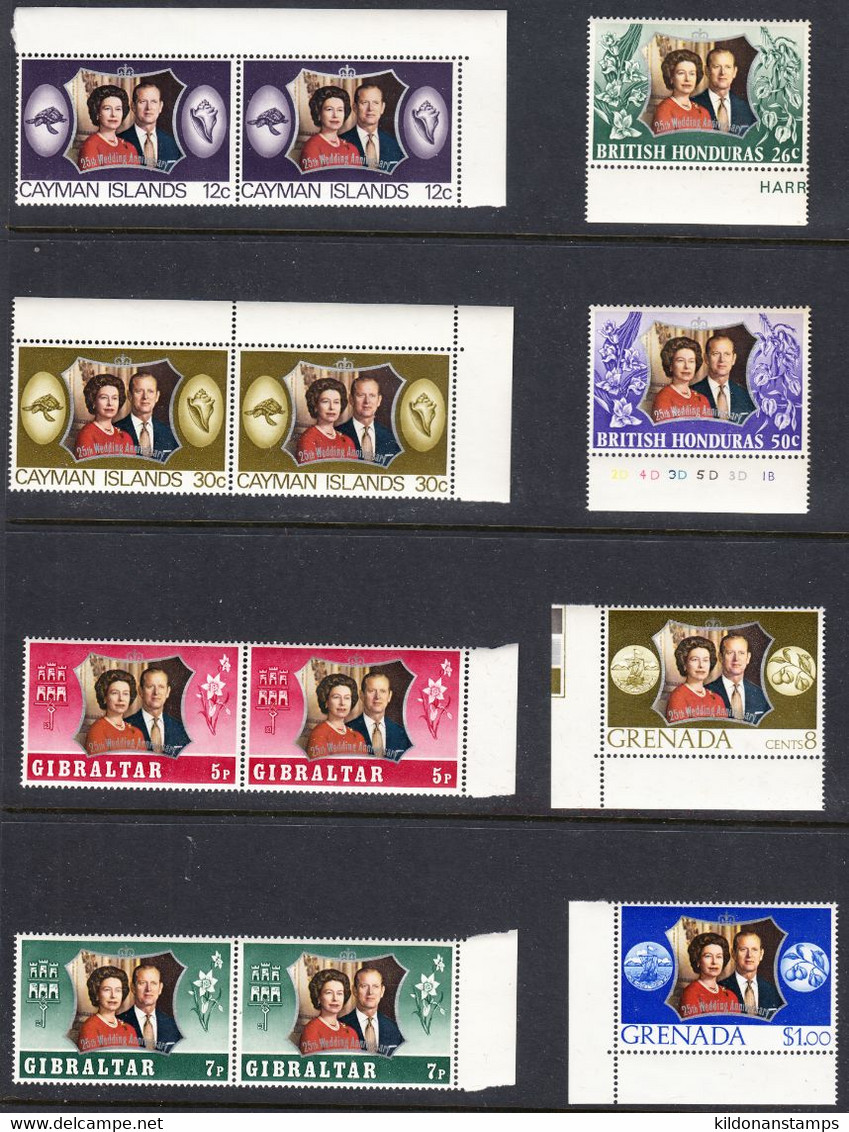 GB 25th Silver Wedding Anniv. 1972 Assorted, Mint No Hinge, Sc# ,SG - Sonstige & Ohne Zuordnung