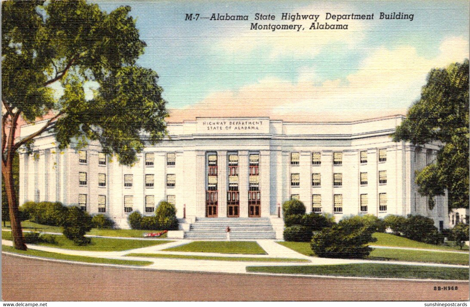 Alabama Montgomery Alabama State Highway Department Building Curteich - Montgomery